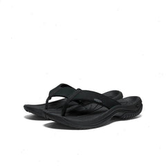 Men's Kona Leather Flip-Flop | Black/Steel Grey