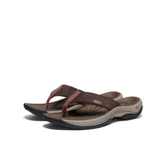 Men's Kona Leather Flip-Flop | Java/Dark Earth