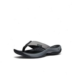 Men's Kona Leather Flip-Flop | Steel Grey/Black