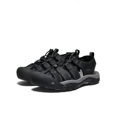 Men's Newport Leather Sandal  |  Black/Steel Grey