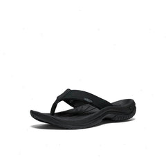 Men's Kona Leather Flip-Flop  |  Black/Steel Grey