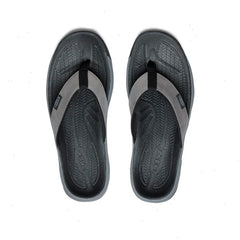 Men's Kona Leather Flip-Flop  |  Steel Grey/Black