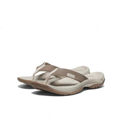 Women's Kona Leather Flip-Flop  |  Brindle/Silver Birch