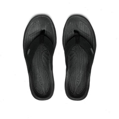 Men's Kona Leather Flip-Flop  |  Black/Steel Grey